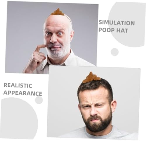 Toyvian 4 Pcs Poop Emoji Costume Hat for Parties