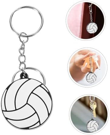 BESPORTBLE 16-Piece PVC Volleyball Keychain Set