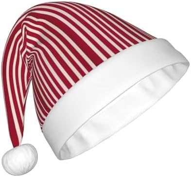 QinZheng Personalized Santa Hat Red and Black Plaid Velvet Plush Christmas Headwear