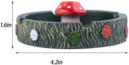 Cute Mushroom Resin Ashtray for Cigarettes Green Design