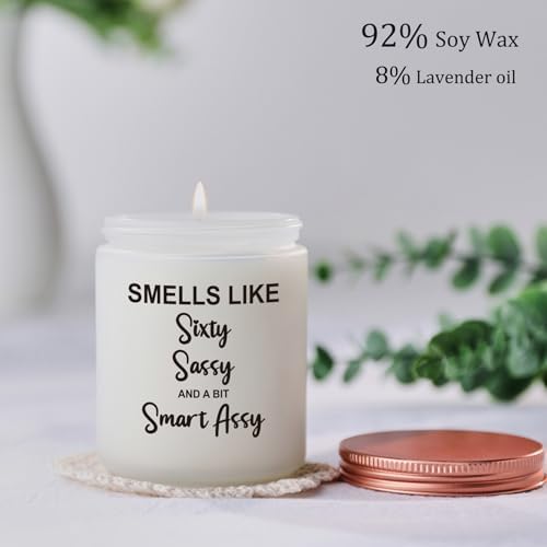 Lavender Scented Jar Candle for 60th Birthday Mom