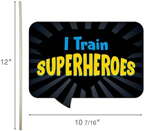 Funny Bam Superhero Photo Booth Props - 10pcs for Party Fun
