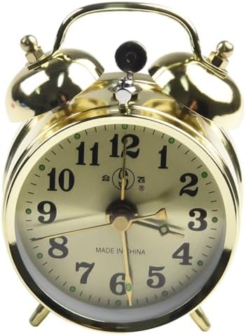 Vintage Mechanical Gold Horseshoe Alarm Clock
