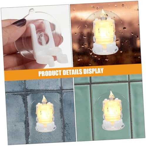 2pcs Transparent Suction Cup Candle Holders for Windows