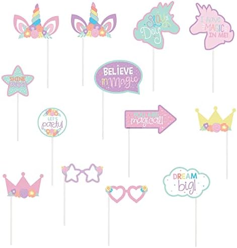 Sparkling Unicorn Photo Props Pack of 13