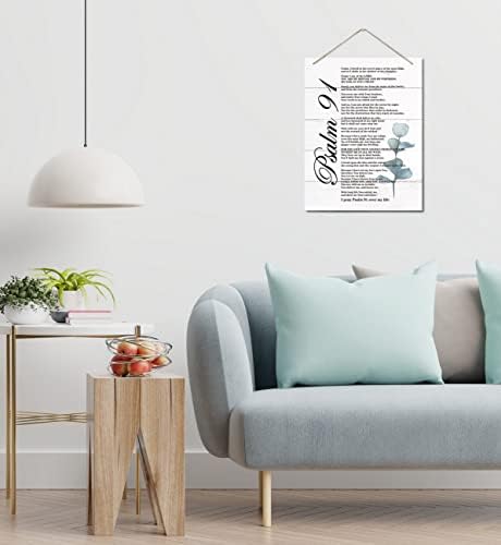 Psalms 91 Inspirational Christian Wall Decor Sign