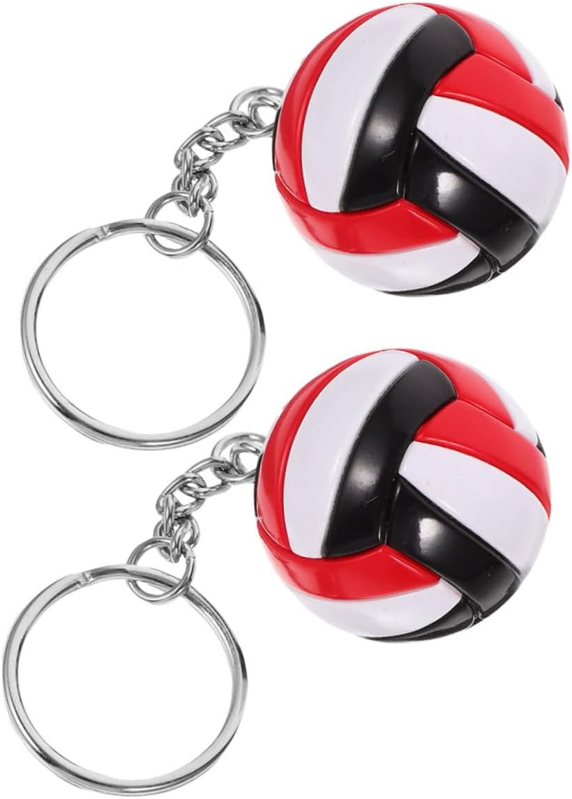 2pcs Volleyball Keychain Pendant for Backpacks and Gym Bags
