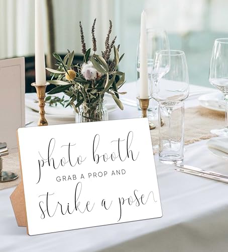 Minimalist Wedding Table Sign With Stand