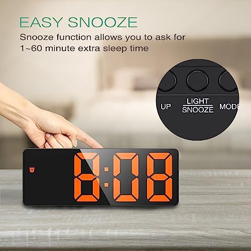 ORIA Digital Alarm Clock with 65 Inch Display