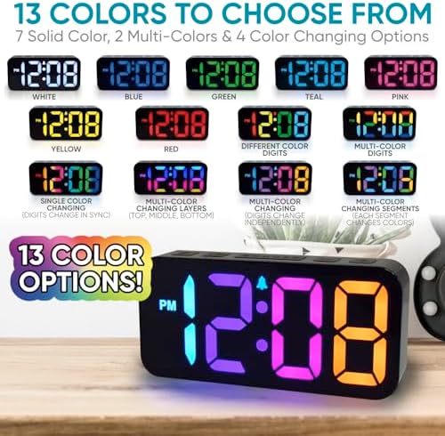 Westclox Digital Alarm Clock with RGB Display