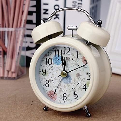 Retro Double Bell Alarm Clock with Night Light