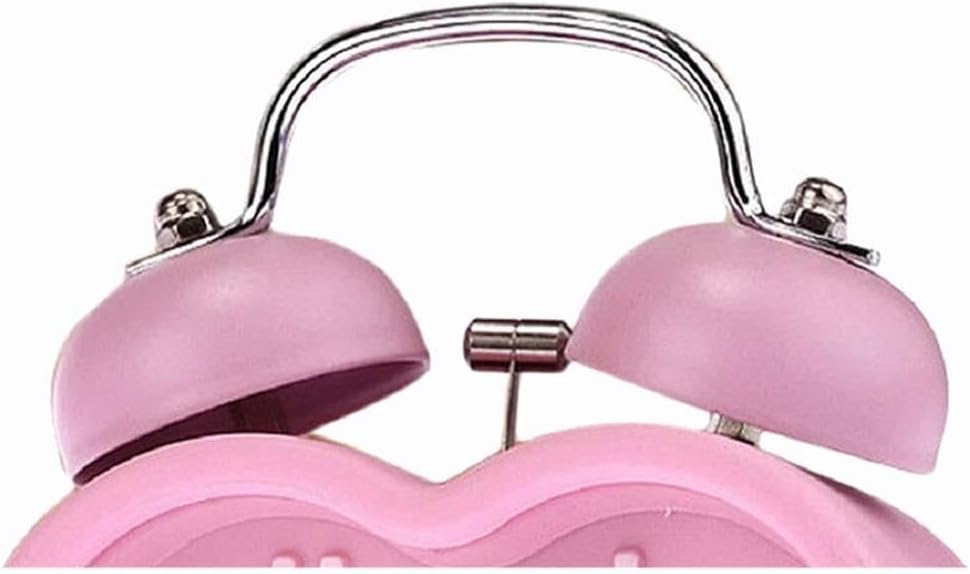 Cute Mini Double Bell Alarm Clock with Night Light