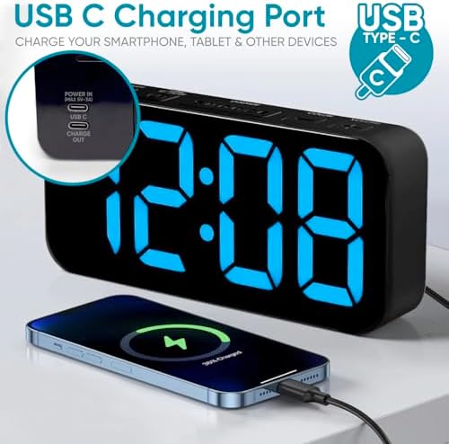 Westclox Digital Alarm Clock with RGB Display