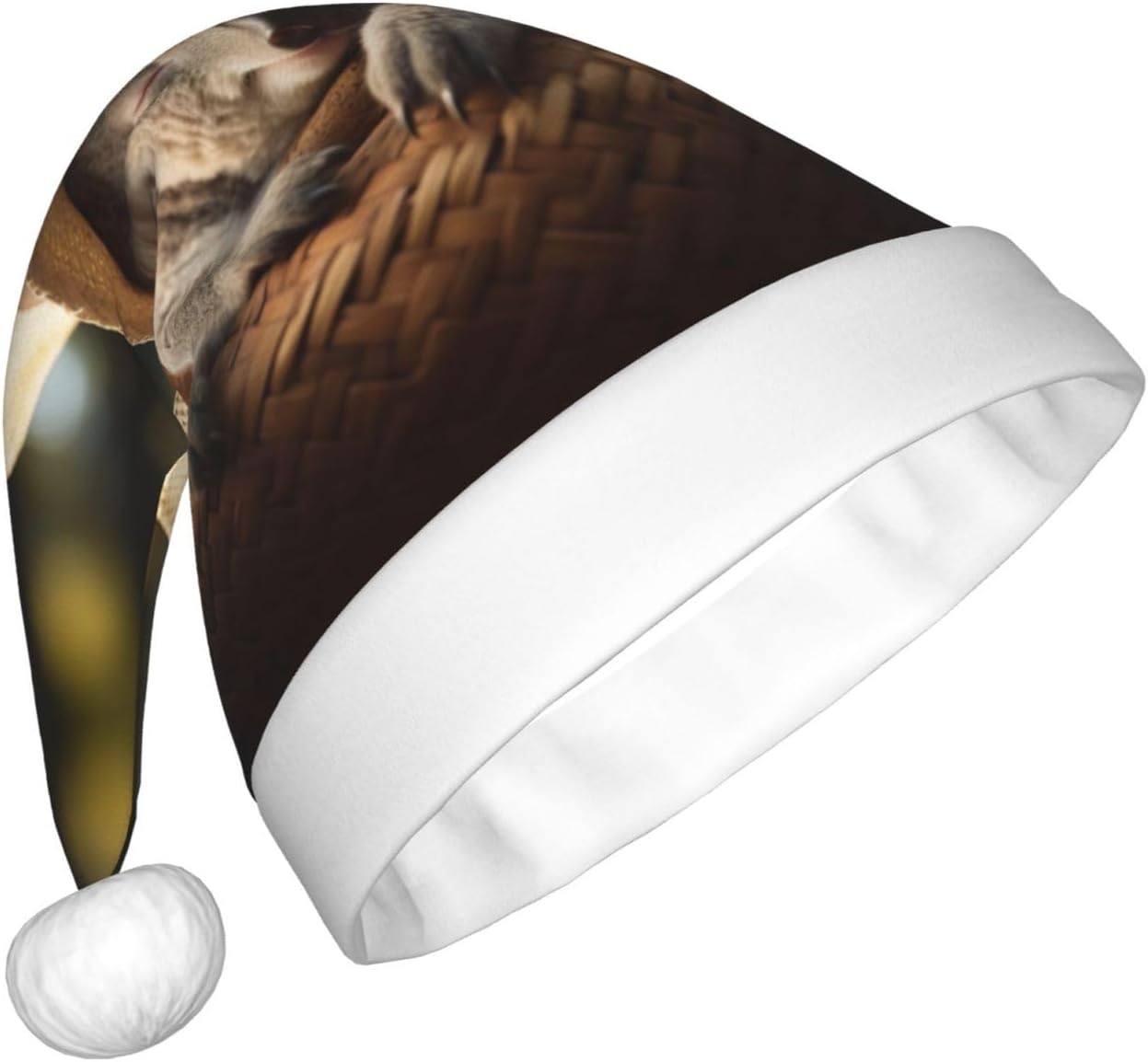 QINZHENG Personalized Santa Hat with Koala Print for Women