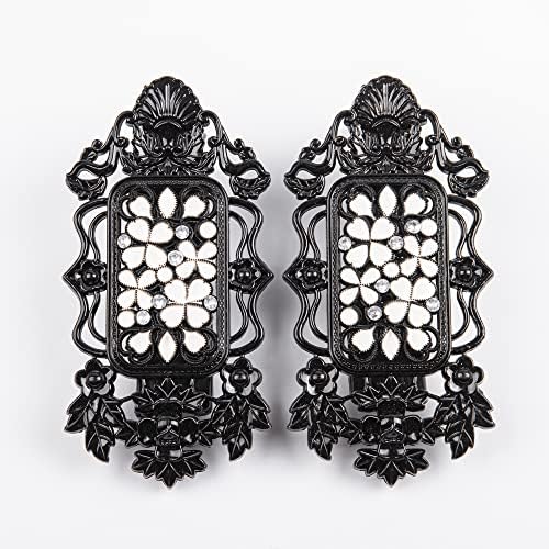 EMERZE Resin Curtain Tiebacks Black Clip Holdback
