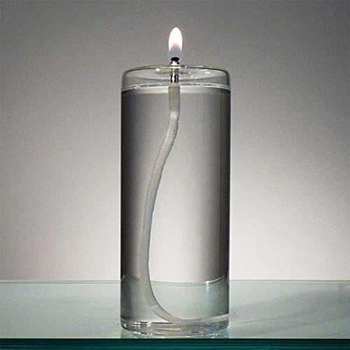 Firefly Dripless 6-Inch Refillable Glass Pillar Candle