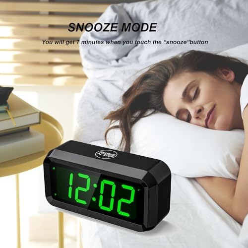 Supledck Digital Alarm Clock with 3 Brightness Levels and 12 Inchr LED Display