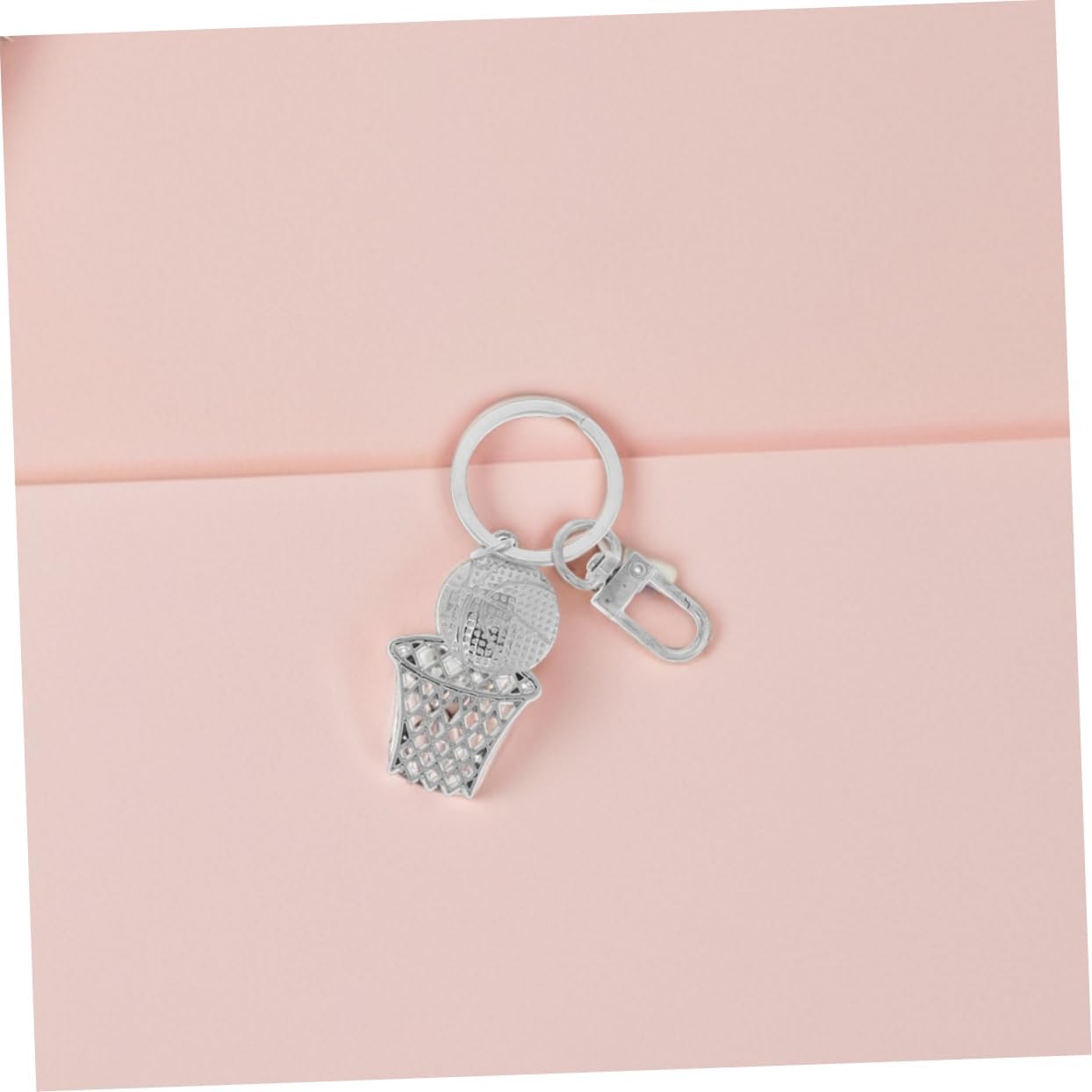 2Pcs Basketball Hoop Keychain Stylish Sports Accessory