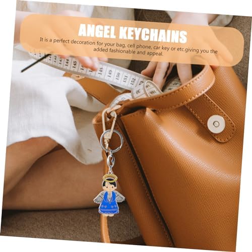 Merryhapy 6pcs Angel Keychain Set for Backpack and Wallet