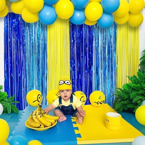 Yellow Jeans Cartoon Themed Photo Booth Curtain