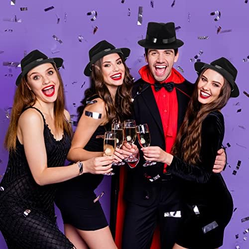 Xtinmee 48 Pack Gangster Hats for Men 1920s Style