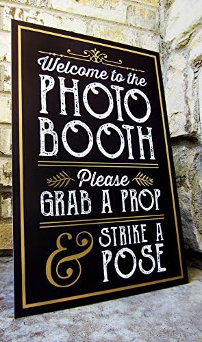 Perfect Photo Booth Prop Sign with Easel Backer Stand