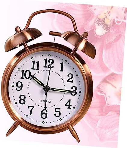 Holidanna Metal Double Bells Alarm Clock with Nightlight