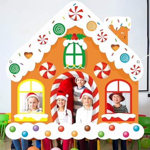 Large Christmas Gingerbread House Photo Booth Prop