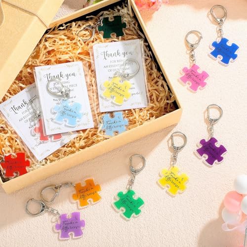 Geelin Team Puzzle Keychain Set for Appreciation Gifts