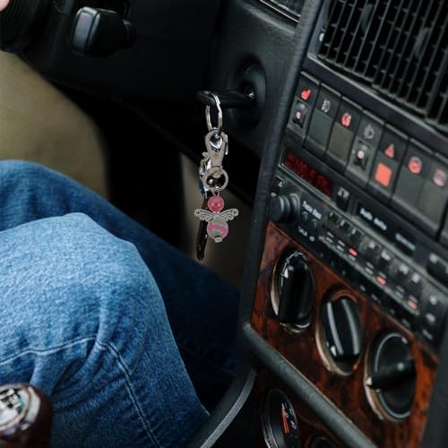 Guardian Angel Keychain Set 10pcs Beaded Keyrings for Gifts