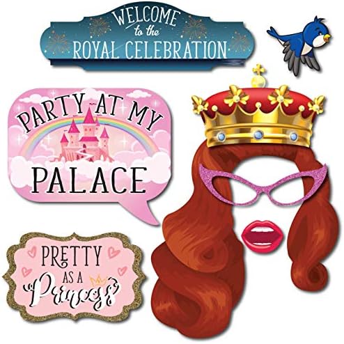 Princess Photo Booth Props - 41-Piece Fun Kit