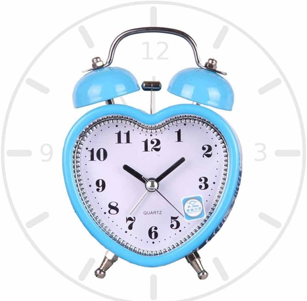 Square Heart-Shaped Alarm Clock with Night Light 1