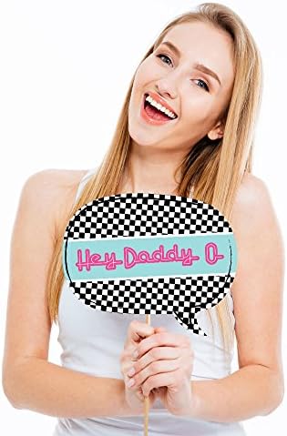 Big Dot of Happiness 1950s Sock Hop Photo Booth Props Kit