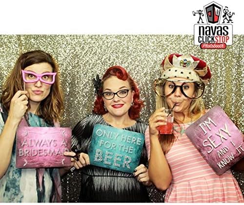 Plastic Photo Booth Prop Signs Set of 10 Phrases
