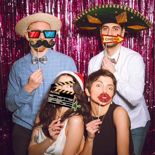 Movie Night Photo Booth Props Hollywood Theme Decorations