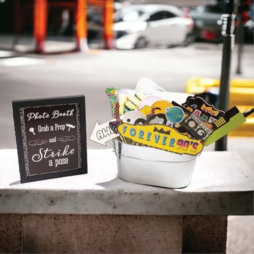 90s Photo Booth Props 41-Piece Fun Selfie Kit
