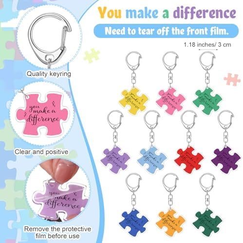 Geelin Team Puzzle Keychain Set for Appreciation Gifts
