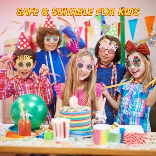 12 Pcs Birthday Sunglasses Funny Photo Booth Props for Adults