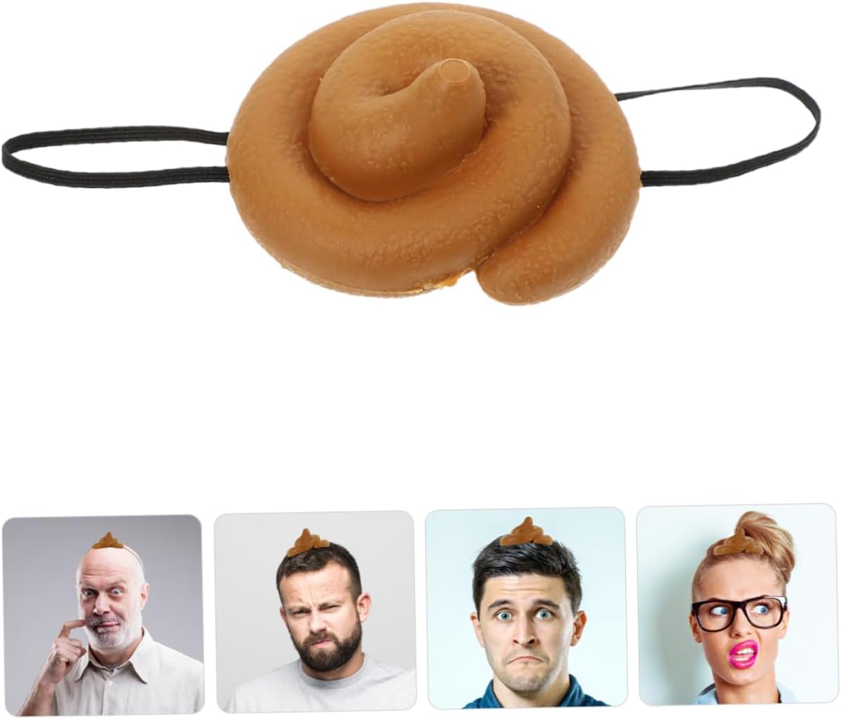 Toyvian 4 Pcs Poop Emoji Costume Hat for Parties