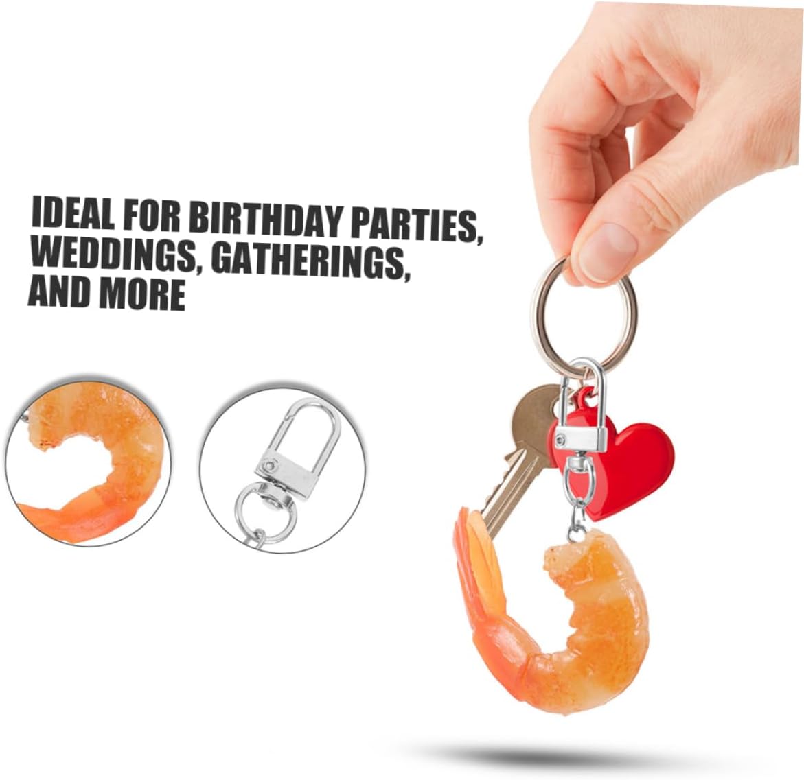 Ciieeo 5Pcs Cute Crawfish Keychain Party Favors