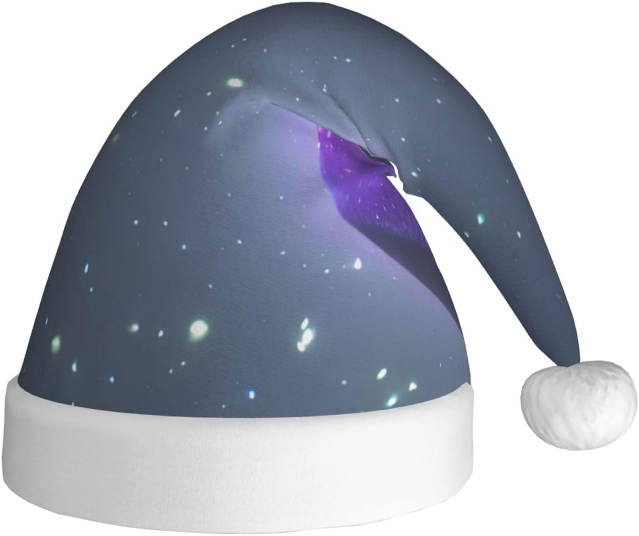 Galaxy Starry Santa Hat for Women Holiday Decoration