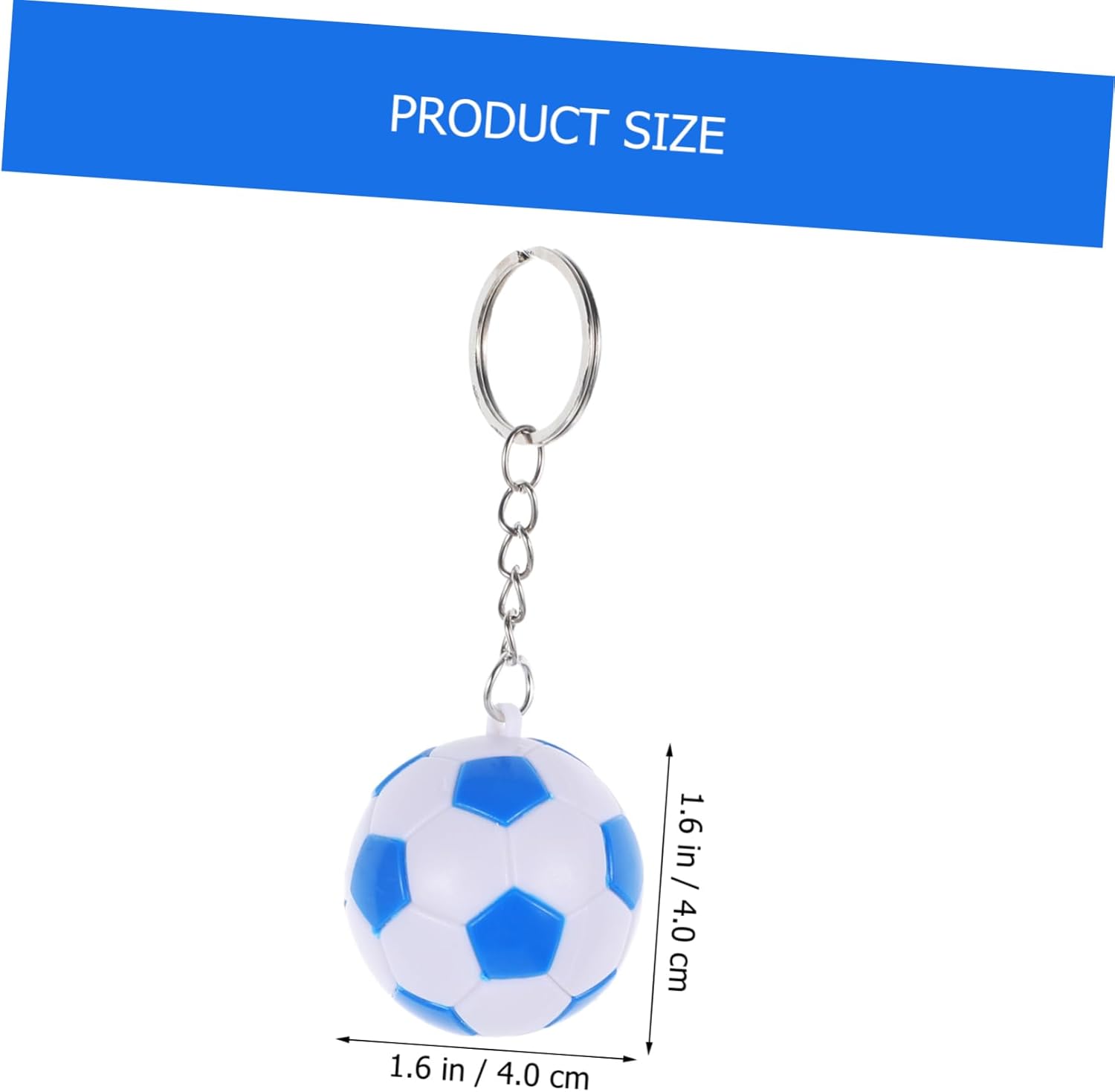 PRETYZOOM 2Pcs Blue Soccer Ball Keychains for Parties and Events