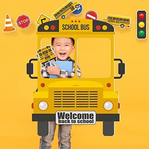 Thenshop School Bus Photo Booth Frame Set