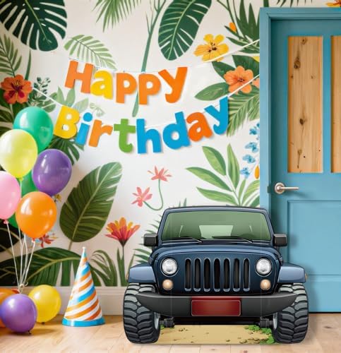 Jungle Safari Off-Road Vehicle Cardboard Cutout