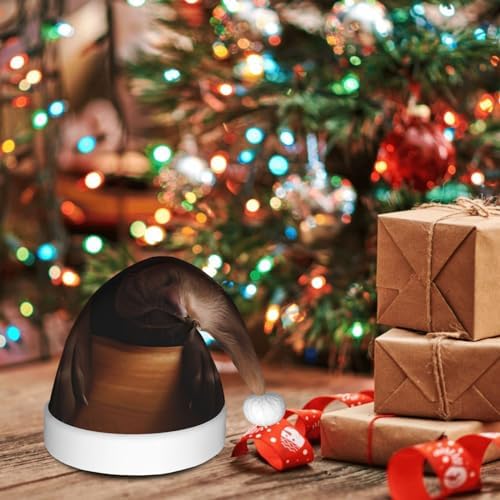 QINZHENG Cute Labrador Santa Hat Christmas Decoration