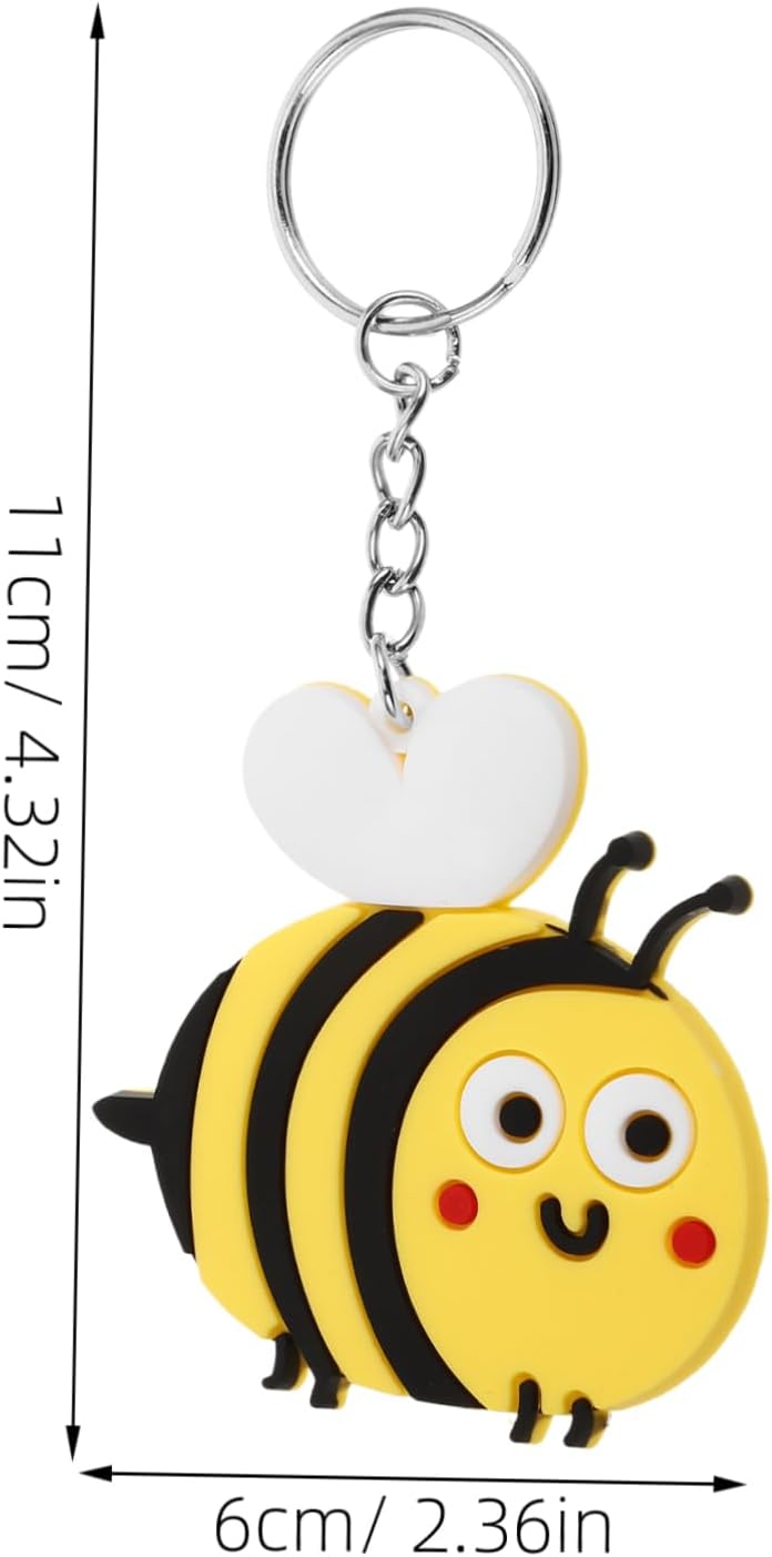 10pcs Cute Cartoon Bee Keychain for Bags and Backpacks