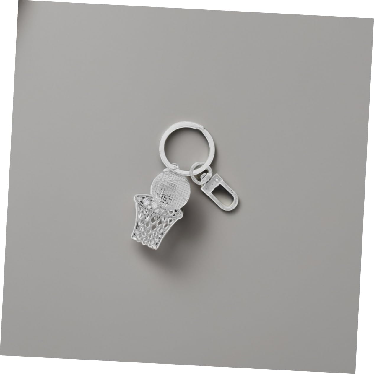 2Pcs Durable Basketball Keychain Pendant for Sports Fans