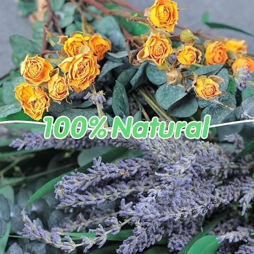 70pcs Dried Lavender and Eucalyptus Mix for Shower Hanging
