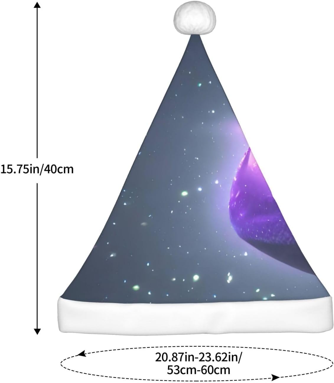 Galaxy Starry Santa Hat for Women Holiday Decoration
