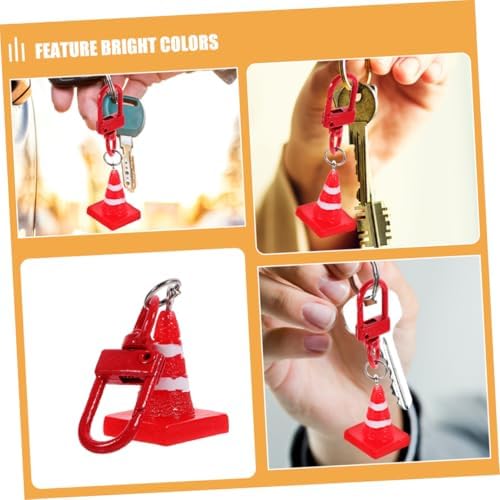 6pcs Mini Traffic Cone Keychain Party Favors for Boys